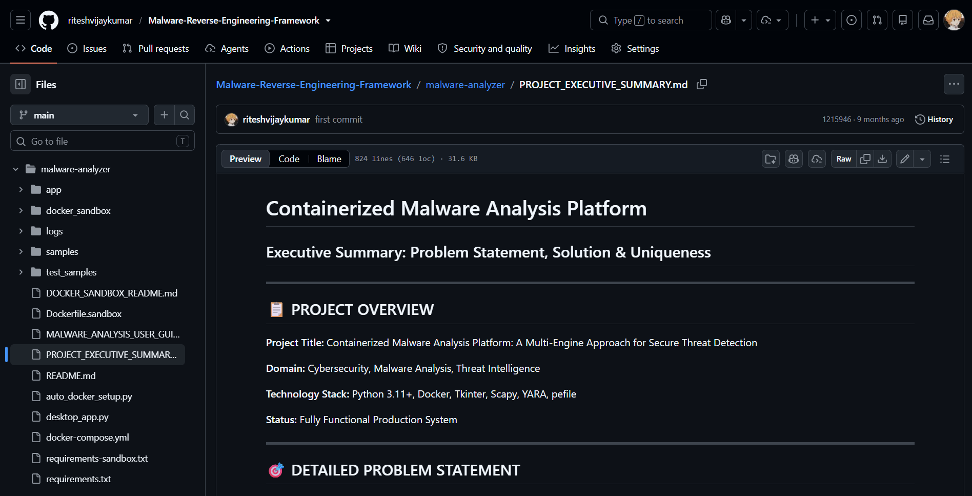 malware analysis automation framework screenshot