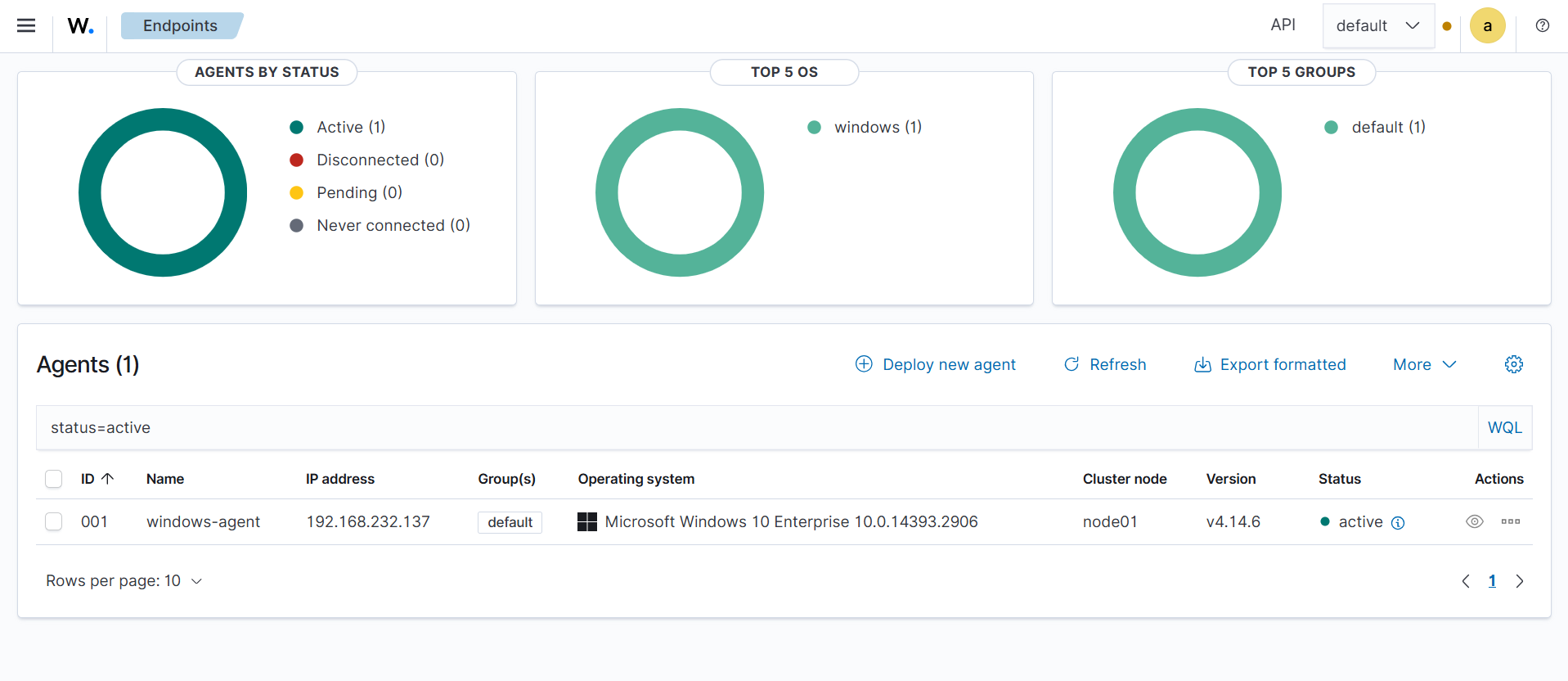 wazuh siem home soc lab screenshot